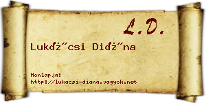 Lukácsi Diána névjegykártya